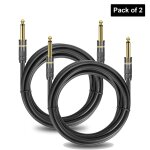 Cble d'instrument droit de 1 / 4 pouces, cble de guitare audio stro professionnel de 6. 35mm a 6. ...