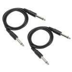 C�ble d'instrument de guitare electrique 6, 35 mm 3, 3 pieds, cordon droit a droit de 1 / 4 po pour guitare ...