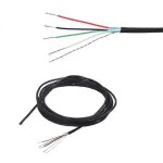 C�ble de micro de guitare blind� a 4 conducteurs 24awg pour guitares de 3 m de longueur