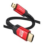 Cble micro hdmi vers hdmi 4 k 3 m, micro hdmi vers hdmi standard tress, prise en charge 4 k 60 hz hdr ...