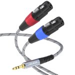C�ble de microphone st�r�o double xlr femelle vers trs 3, 5 mm, 2 xlr femelle vers c�ble de raccordement ...