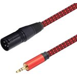 Cble de microphone stro trs mle vers xlr femelle en nylon tress 3, 5 mm pour smartphone, ordinateur, ...
