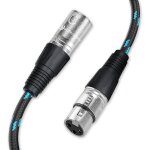 Câble microphone xlr - 2m mâle vers femelle, symétrique, cordon 3 broches robuste flexible en nylon tressé, ... Câble microphone xlr - 2m mâle vers femelle, symétrique, cordon 3 broches robuste flexible en nylon tressé, ...