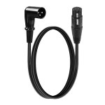 Cble de microphone xlr  angle droit 3ft xlr male 90 degrees female xlr 3pin mic connector for powered ...