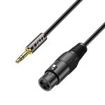 C�ble microphone xlr vers 3, 5 mm, adaptateur equilibr� xlr femelle plaqu� or vers trs m�le 3, 5 mm, ...