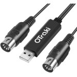 Cble midi usb 3m, cble d'interface usb vers midi - cable midi de conversion din 5 pin [in / out] midi ...