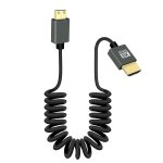 C�ble mini hdmi � hdmi court enroul�, 48gbps haute vitesse mini hdmi2. 1 supporte 8k@60hz, compatible ...