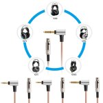 Cble de mise  niveau pour casque d'coute, longueur de 1. 4m, cble 3xue en cuivre compatible avec ...