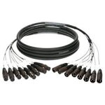 C�ble multipaires loom 8 canaux analogiques 8x xlr femelle - 8x xlr m�le 3m