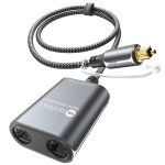 Cable optical audio rpartiteur 0. 6m [nylon tress, plaqu or] 1 entre 2 sorties adaptateur fibre optique ...