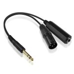 Câble répartiteur 6, 35mm trs stéréo mâle vers trs femelle 6, 35mm + 3pin xlr mâle équilibré micro câble ... Câble répartiteur 6, 35mm trs stéréo mâle vers trs femelle 6, 35mm + 3pin xlr mâle équilibré micro câble ...