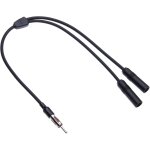 C�ble r�partiteur d'antenne din double femelle universel antenne de v�hicule prise femelle / m�le din ...