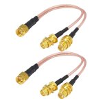 Cble rpartiteur sma mle vers double adaptateur rp - sma femelle rpartiteur en v pour connecteur d'antenne ...