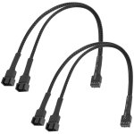 Cble rpartiteur de ventilateur pwm 2 voies 4 broches, hub ventilateur pc, fan splitter, cble d'extension ...