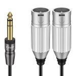 Câble répartiteur y trs 6, 35 mm mâle vers 2 xlr mâle, asymétrique câble audio stéréo, compatible haut ... Câble répartiteur y trs 6, 35 mm mâle vers 2 xlr mâle, asymétrique câble audio stéréo, compatible haut ...