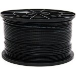 Premiumx cble satellite mini coaxial de 100m en noir - extra fin avec un diamtre de 4mm - double blindage ...