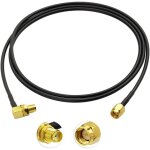 Cable sma rallonge antenna 4g et dab voiture 1m adaptateur da sma male  femelle angle droit rg174 pour ...