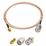 C�ble sma so239 15cm sma m�le � so239 uhf c�ble rg316 extension 50ohm avec kit d'adaptateurs de 3 pi�ces, ...
