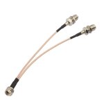 Câble splitter f 15cm connecteur f mâle vers double femelle f 2 voies câble rg316 50ohm faible perte ... Câble splitter f 15cm connecteur f mâle vers double femelle f 2 voies câble rg316 50ohm faible perte ...