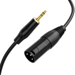 C�ble st�r�o 3, 5 mm vers xlr m�le, c�ble 3, 5 mm vers xlr compatible avec iphone, ipod, tablette, ordinateur ...