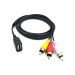 Cble usb vers rca, cble adaptateur 3 rca vers usb, av vers usb, usb 2. 0 femelle vers 3 rca mles vido ...