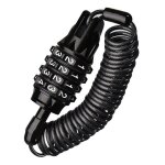 Cble de verrouillage de vlo de sport, chane de cble combine rinitialisable, cadenas  4 chiffres ...