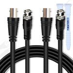 Cble de vidosurveillance bnc cble (paquet de 2 - noir, cble bnc 1m)