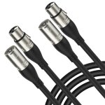 Cable xlr 1m 2 paquet cable xlr male femell, compatible avec microphone enceinte cam�ra table de mixage ...