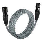 C�ble xlr 1m, c�ble microphone nylon tress� m�le xlr � femelle balanced 3 broches xlr cable microphone ...