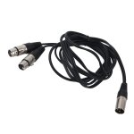 Cble xlr mle vers double xlr femelle pour microphone, cordon de connexion stro quilibr pour adaptateur ...