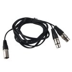 Cble xlr mle vers double xlr femelle pour microphone, cordon de connexion stro quilibr pour adaptateur ...