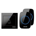 Cacazi - sonnette sans fil 36 music, 110db, 300m, 100 - 240v, etanche, tlcommande, lumire led, maison, ...