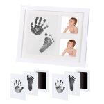Cadre empreintes bb - encre avec tampon d'encre clean - touch, kit empreinte pieds et mains bbe pour ...