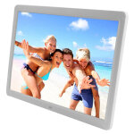 Cadre num�rique 1280x800 lecteur musique vid�os films port usb mmc r�veil blanc + sd 32go yonis