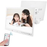 Cadre photo numrique, 13 pouces 1080p hd cadre photo electronique portable avec fonction calendrier, ...