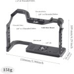 Cage pour appareil photo canon eos r6 mark ii r6ii, cadre vido en aluminium avec rail otan, cold shoe, ...