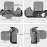 Cage pour appareil photo canon r8 ¿ cadre de protection pour eos r8 avec base arca, griffe, fente de ...