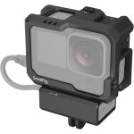 Cage for gopro hero12 / hero11 / hero10 / hero9 black with 2 cold shoe mounts for gopro light mod and ...