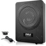 Caisson de basse voiture amplifi 20 cm a profil bas - systme subwoofer actif compact de 600 watts, ...