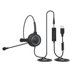 Call center 3. 5mm / usb casque t�l�phone casque avec microphone casque filaire professionnel pour ordinateur ...