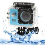 Camra sport tanche 30m camra action full hd 1080p 12mp bleu