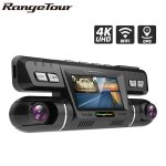 Camra 170 degrs dash cam 4k wifi gps range tour - double lentille, full hd 1080p + 1080p, voiture dvr, ...
