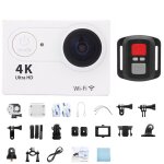 Camra d'action 4k hd wifi cran 2, 0 pouces 30fps 170d camras de casque tanches tlcommande mini ...