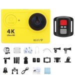 Camra d'action originale 4k / 30fps ultra hd wifi camra d'action a distance 170d 30m tanche camra ...