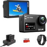 Camra d'action sj8pro 4k60fps touch screen camra sport stabilisation 6 axes avec carte sd 32g kit d'accessoi ...