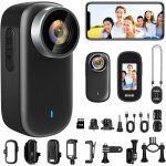Camra d'action wifi 4k, mini camra d'action etanche, camra sportive 150, camra casque vlo moto avec ...