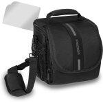 Camera case for sony panasonic lumix dmc - fz72 with strap, lens compartment and accessories with screen ...