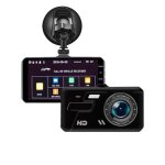 Cam�ra dvr pour voiture 4 pouces, double objectif hd 1080p, dashcam, enregistreur vid�o num�rique automatique, ...
