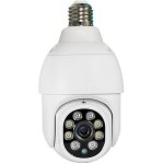 Camra ip 360 degrs sans fil motorise ampoule intrieure e27, 1080p, il est activ en mouvement seulement ...