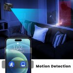 Cam�ra ip mini 1080p hd wifi a vision nocturne rechargeable type c noire yonis